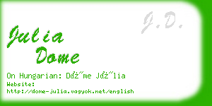 julia dome business card